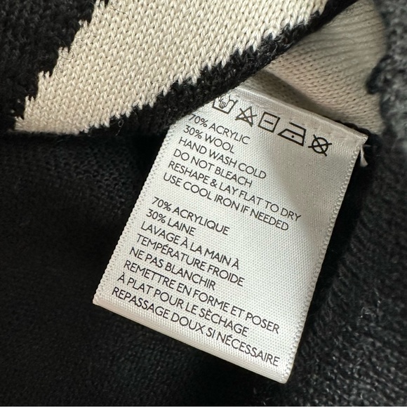 Grey Antics Black and White Tasteful Ugly Holiday Christmas Sweater M - Picture 5 of 5